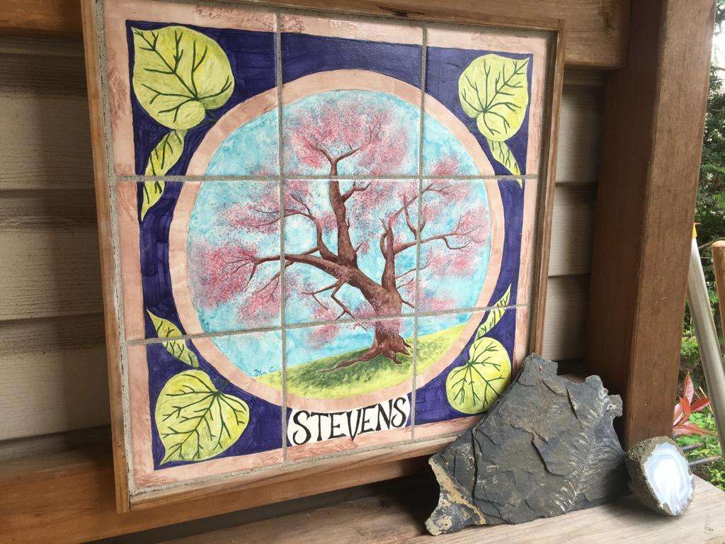 tiles in wooden frame (circa 2010)